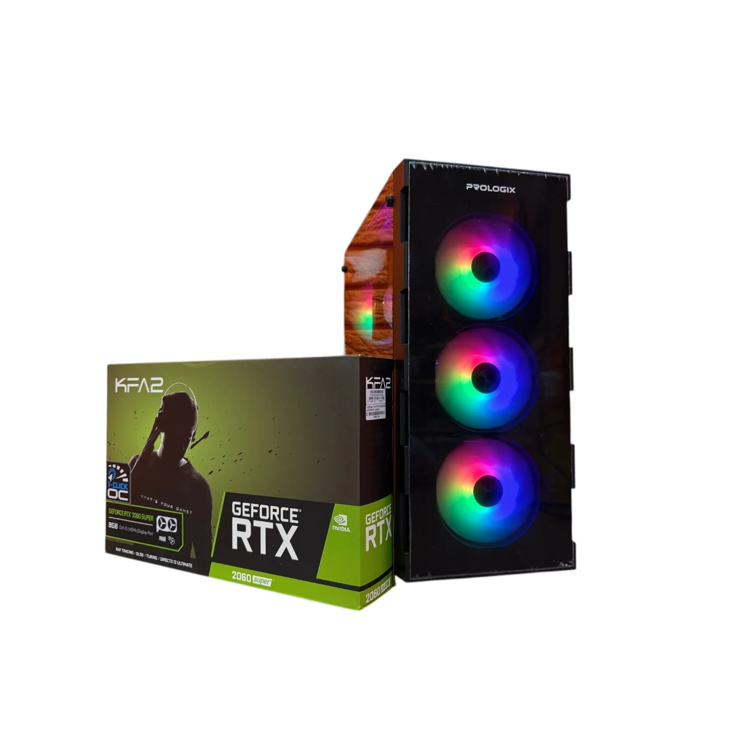 Комп'ютер Prologix E114 Black Color Tower NEW i7-8Gen, мат. плата 1151 v2   кулер процесорний 4 тепл. трубки NEW, БЖ600W NEW, RTX 2060 Super 8Gb GDDR6 00-00018215