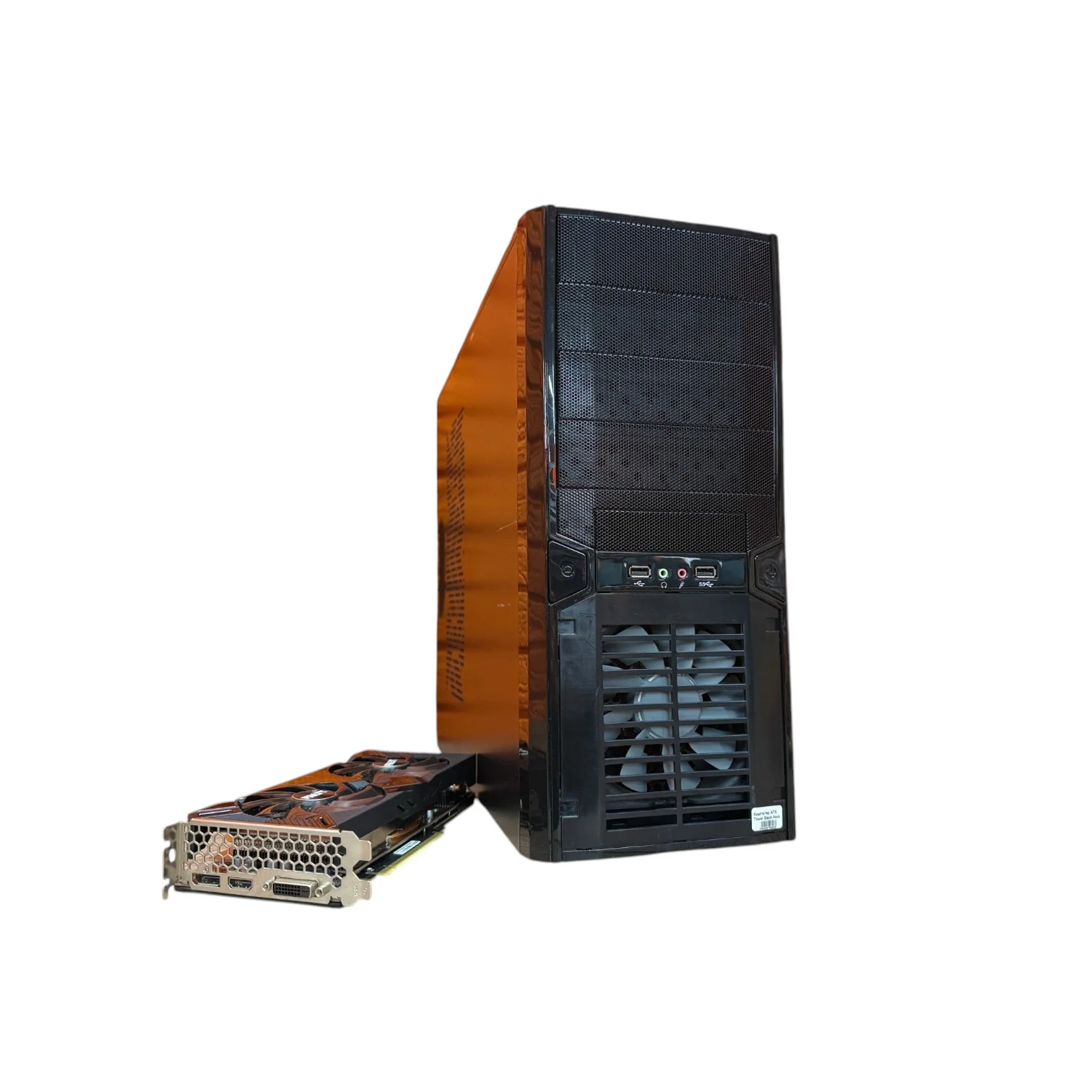 Комп'ютер ATX Game Black Tower i7-4Gen мат. плата s2011   кулер процесорний 3 тепл. трубки 32GB DDR3 512GB SSD БЖ 320-400W GF GTX 1660 Super 6GB GDDR6 00-00018172
