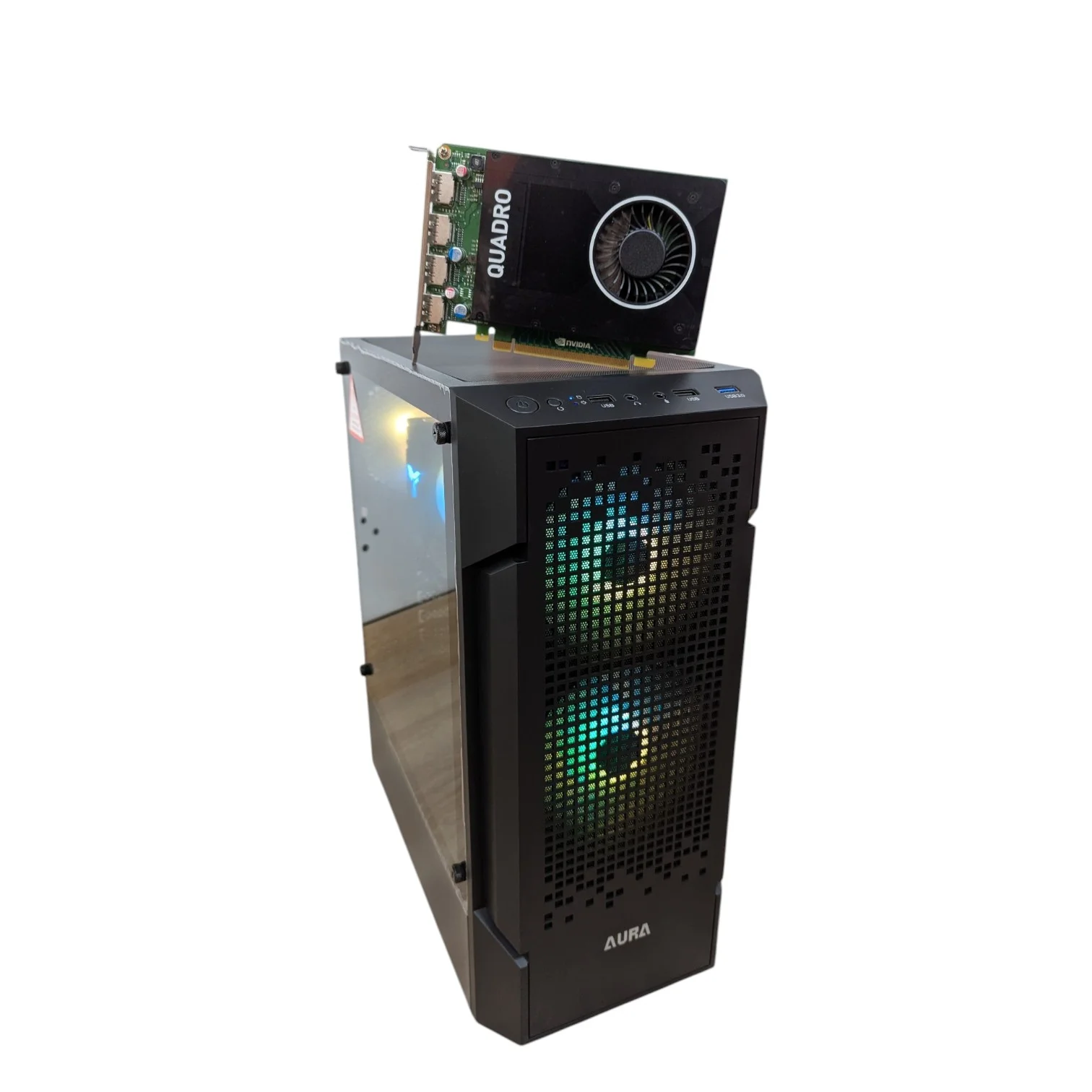 Комп'ютер GAMDIAS AURA GC7 Black Color Miditower NEW i5-7Gen, s1151 GA-Q170M-D3H   кулер 2 тепл. трубки 120GB SSD   500Gb HDD, БЖ400W, Quadro K620 2Gb 00-00018154