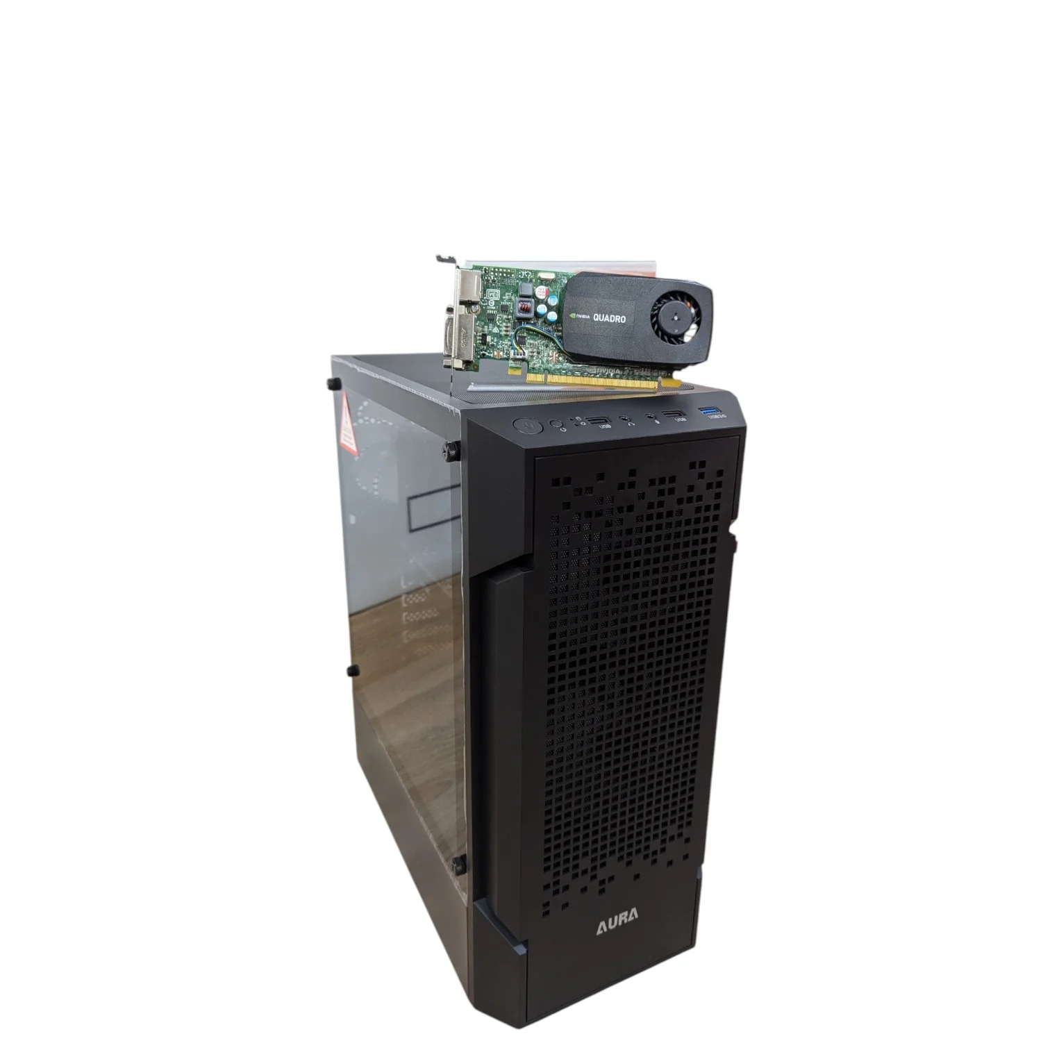 Комп'ютер GAMDIAS AURA GC7 Black Color Miditower NEW i5-7Gen, s1151 GA-Q170M-D3H  кулер 2 тепл. трубки 120GB SSD   500Gb HDD, БЖ400W, Quadro M2000 4Gb 00-00018157